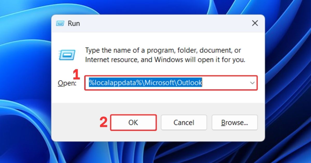 Outlook không nhận được mail mới