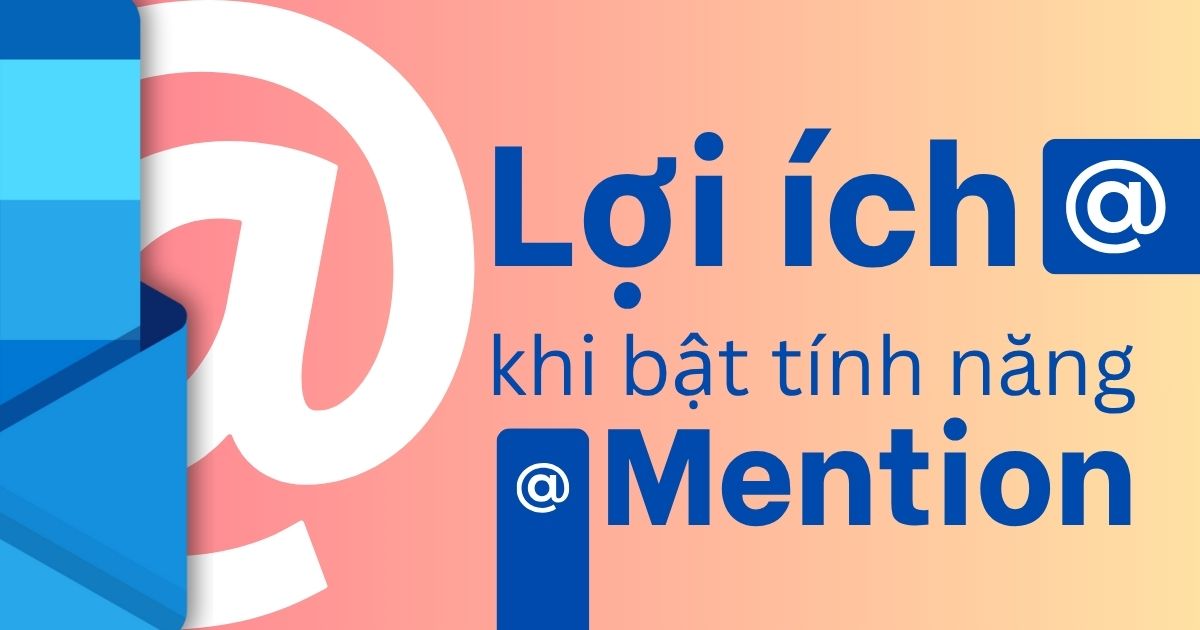 Bật tính năng mention trong Outlook