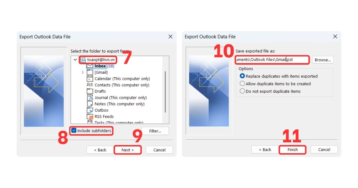 Chuyển Gmail sang Outlook