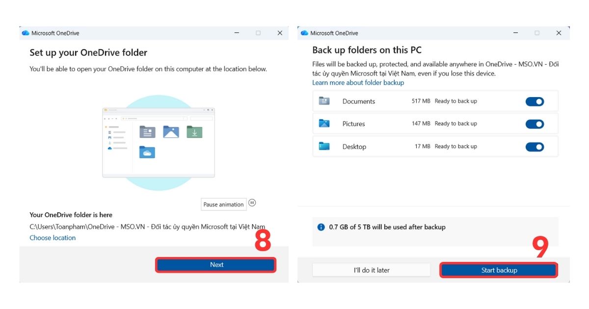 Đồng bộ OneDrive và SharePoint