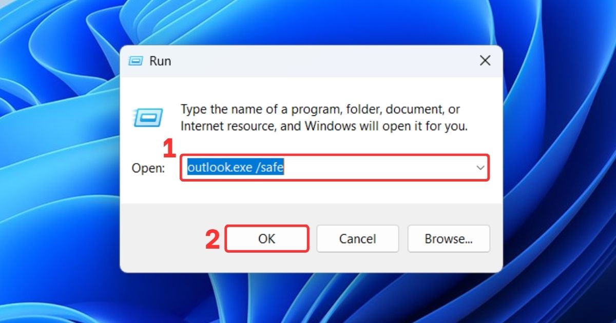 lỗi outlook working offline