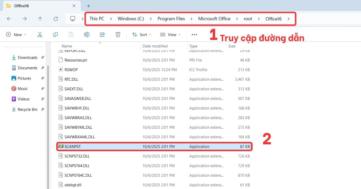 lỗi outlook working offline