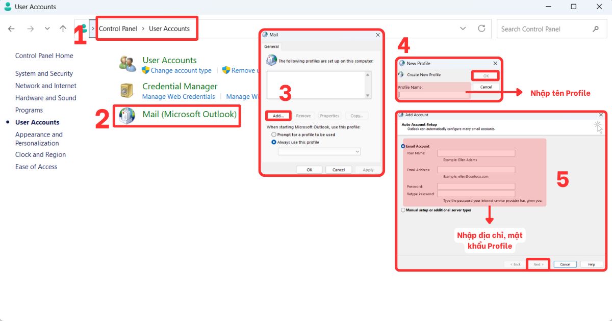 Outlook bị chấm than vàng