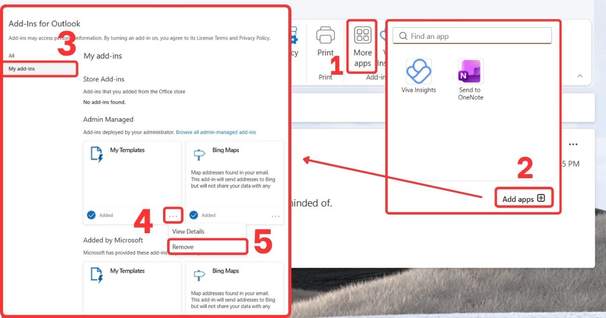 outlook không tìm kiếm được mail