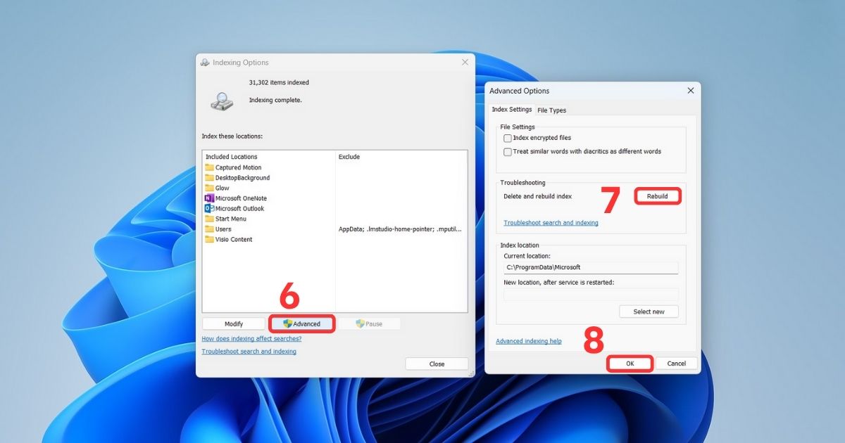 outlook không tìm kiếm được mail