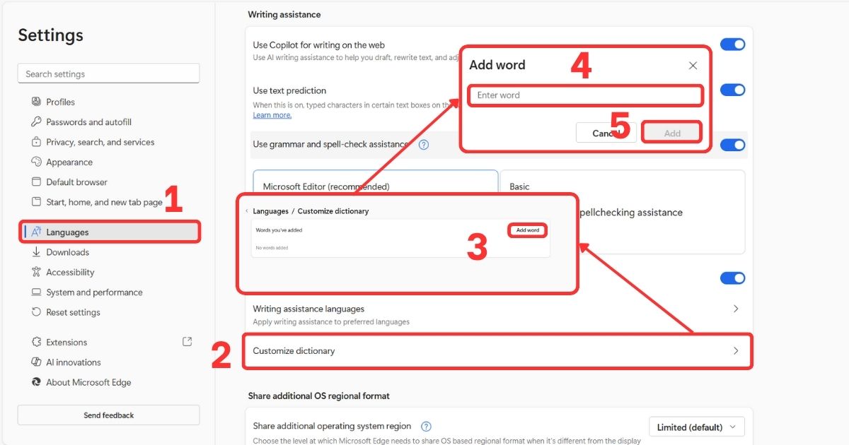 tắt kiểm tra chính tả trong Outlook Web