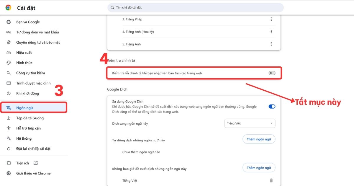 tắt kiểm tra chính tả trong Outlook Web