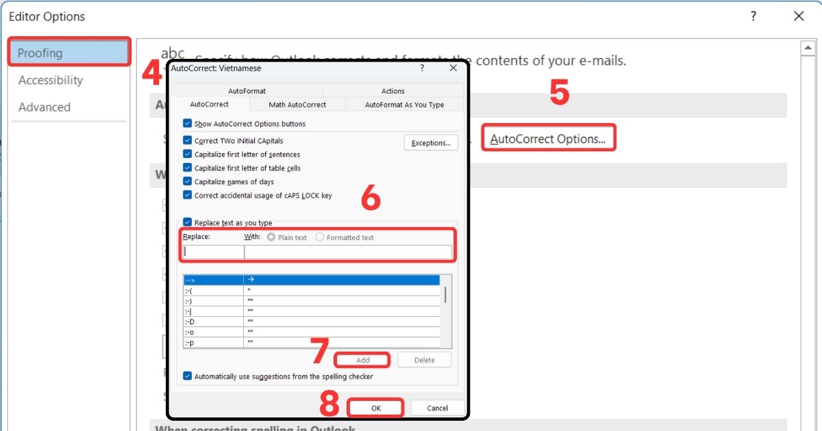 Tắt tính năng Auto Smart Quotes trên Outlook