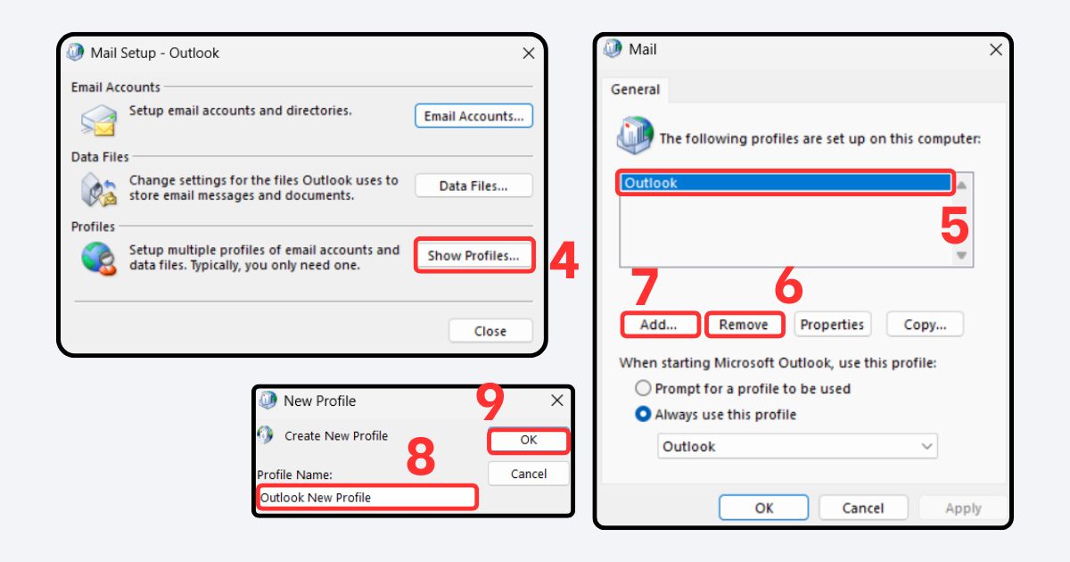 Outlook cannot log on verify you are connected
