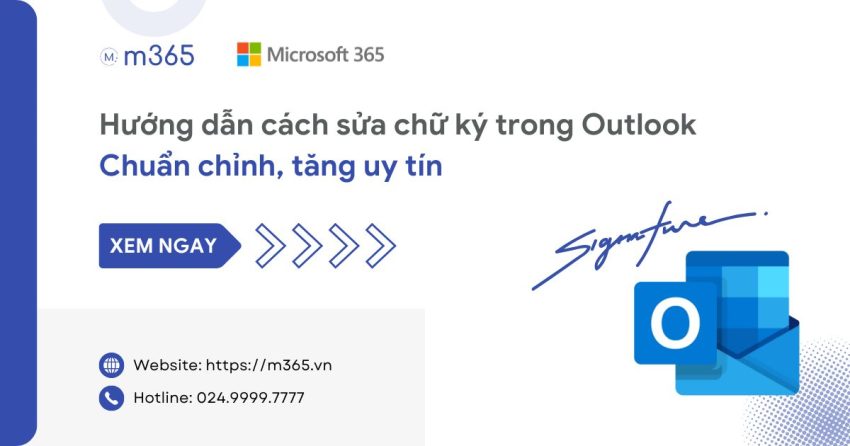 Cách sửa chữ ký trong Outlook