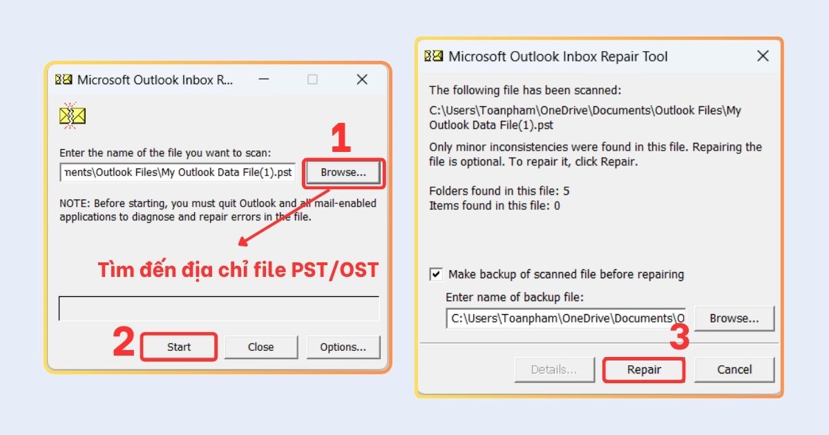 Outlook không gửi được mail