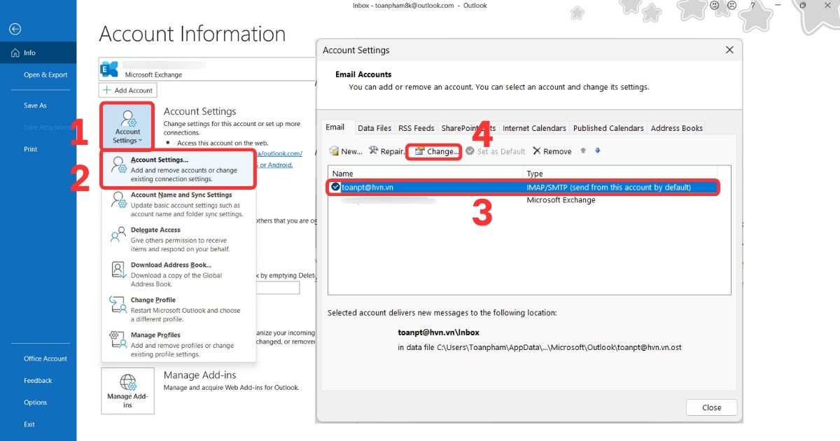 Outlook không gửi được mail
