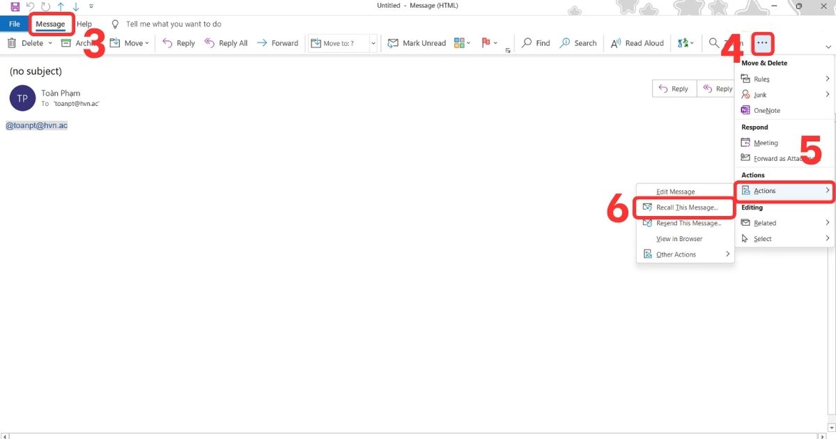 Recall Email Outlook là gì