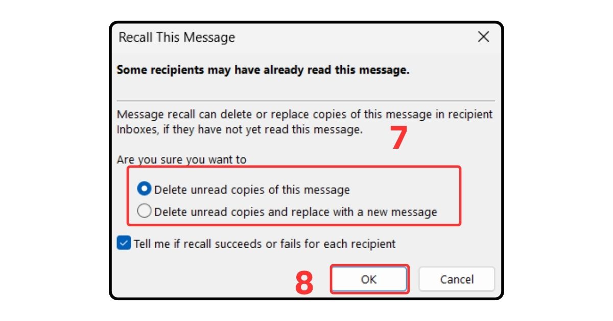 Recall Email Outlook là gì