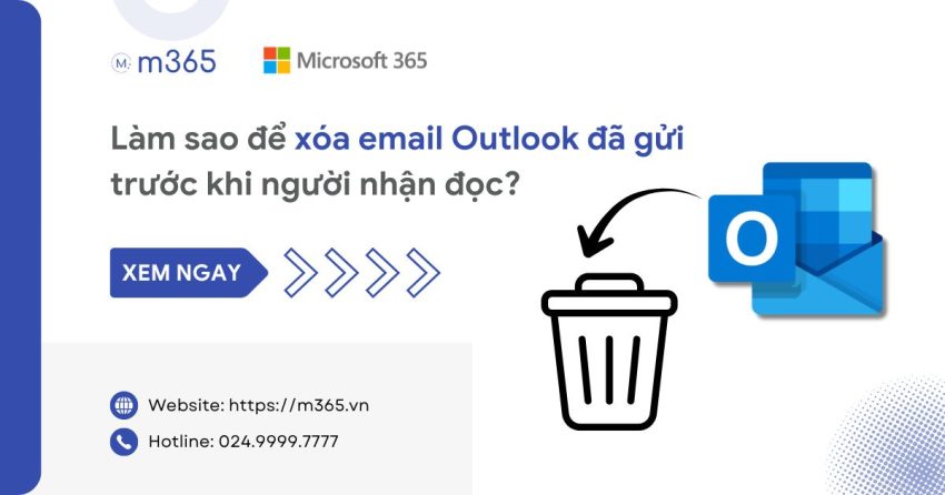 Xóa email Outlook đã gửi