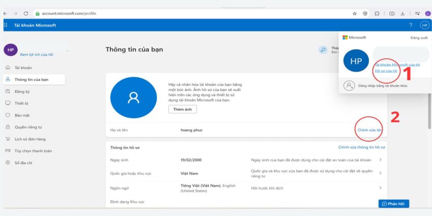 Cách đổi tên trên Microsoft Teams