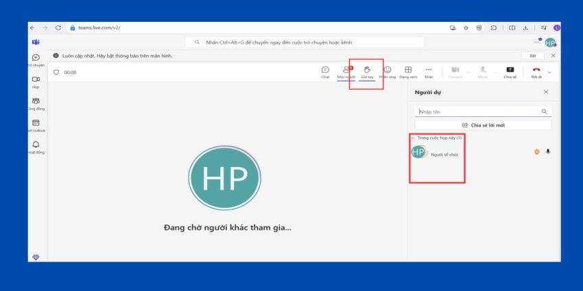 Cách giơ tay trên microsoft teams
