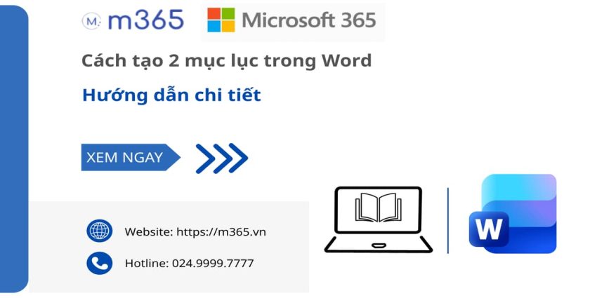 Cách tạo 2 mục lục trong word