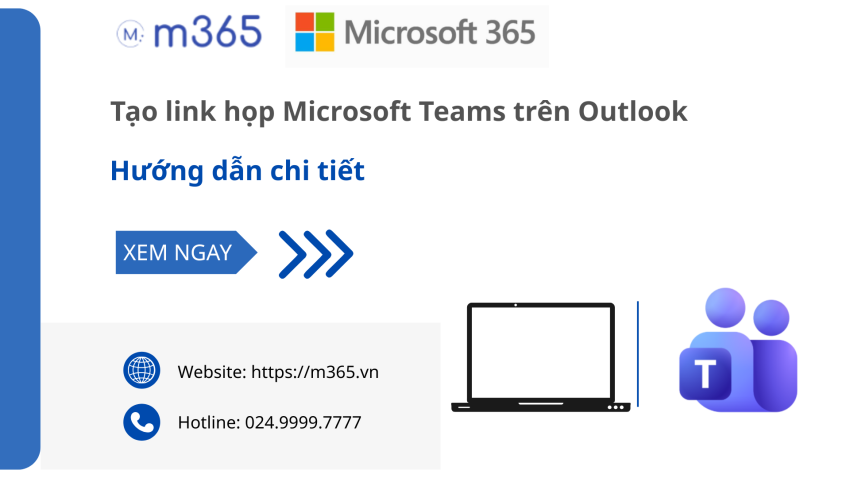 Tạo link họp microsoft teams trên outlook