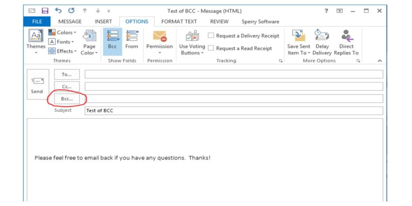 BCC trong Outlook là gì