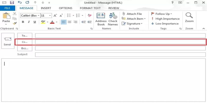 BBC trong outlook là gì