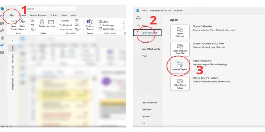 Backup outlook email