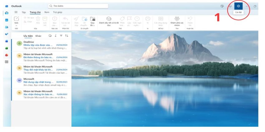 Cách bật thông báo trong Outlook
