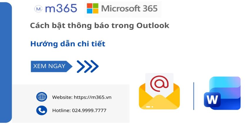 Cách bật thông báo trong Outlook