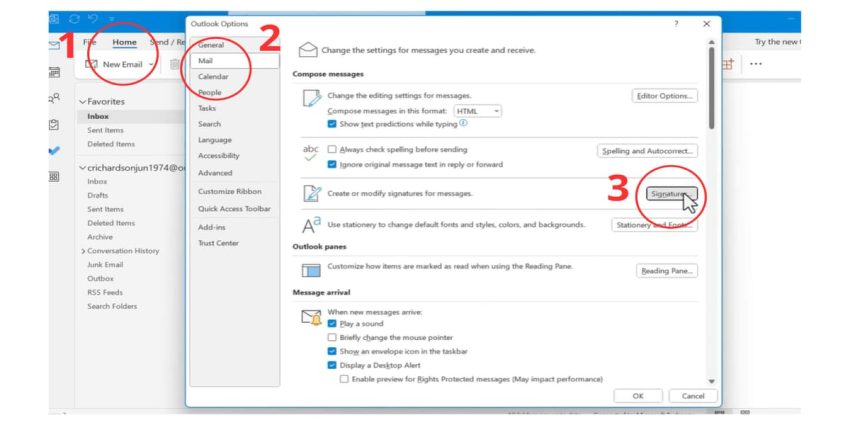 Cách tạo chữ ký trên Outlook 