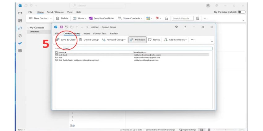 Cách tạo group email trong outlook