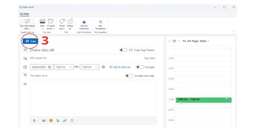 Cách tạo lịch họp trong Outlook