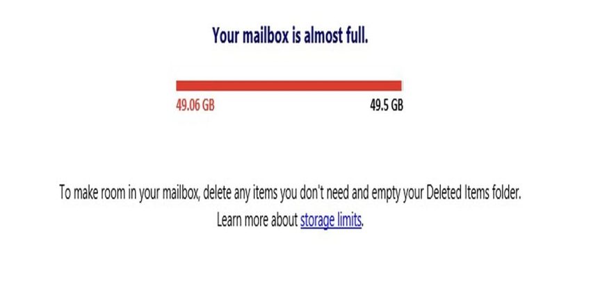 Cách xử lý mail outlook bị đầy