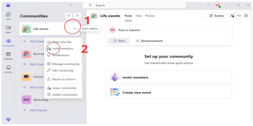 Tạo nhóm trong Teams