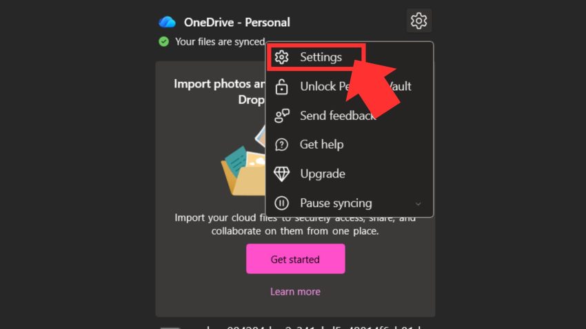 Tắt đồng bộ OneDrive trên Windows