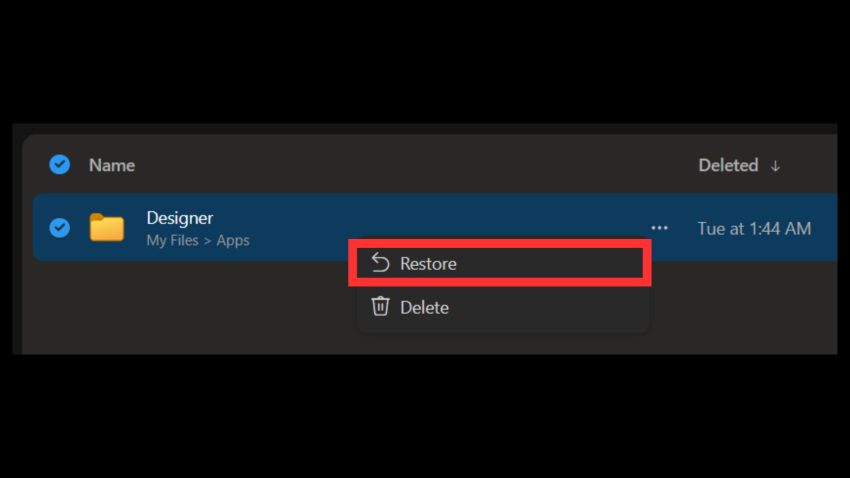 Cách khôi phục dữ liệu đã xóa trên OneDrive bằng Recycle Bin