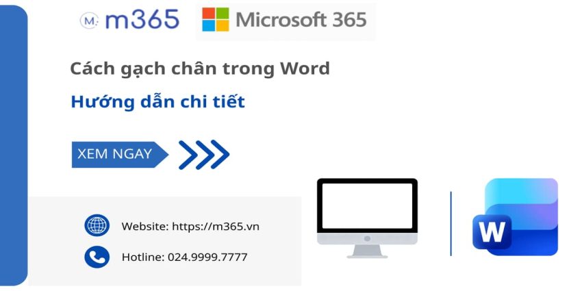 Cách gạch chân trong Word