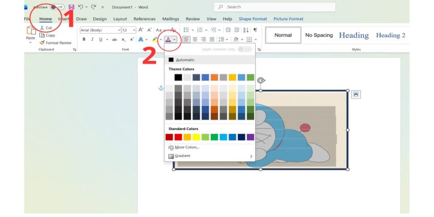 Cách làm nhãn vở trên word