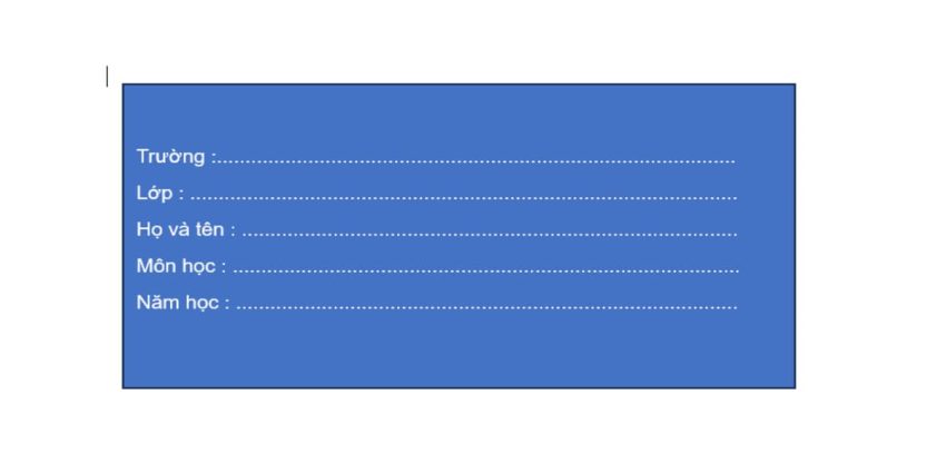 Cách làm nhãn vở trên word