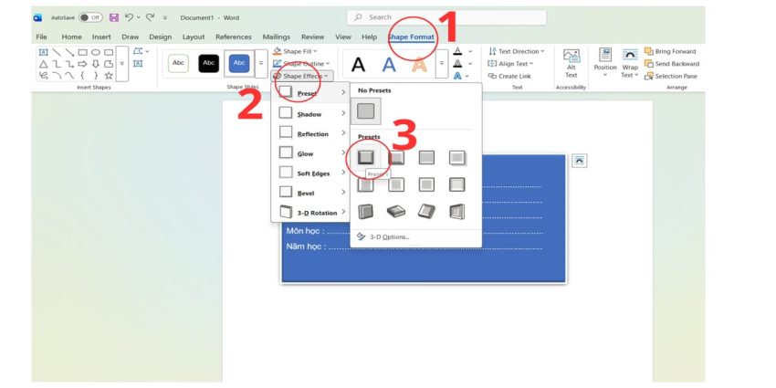 Cách làm nhãn vở trên word