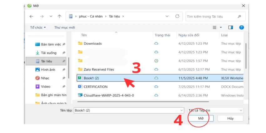 Cách lưu file Excel vào OneDrive