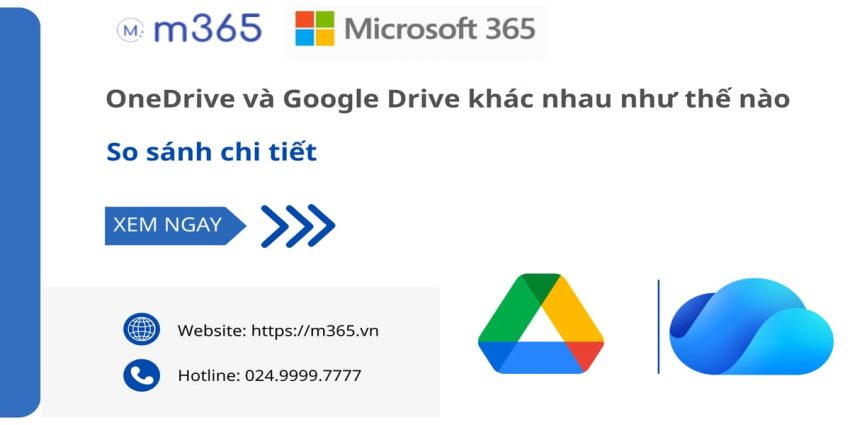Onedrive và google drive