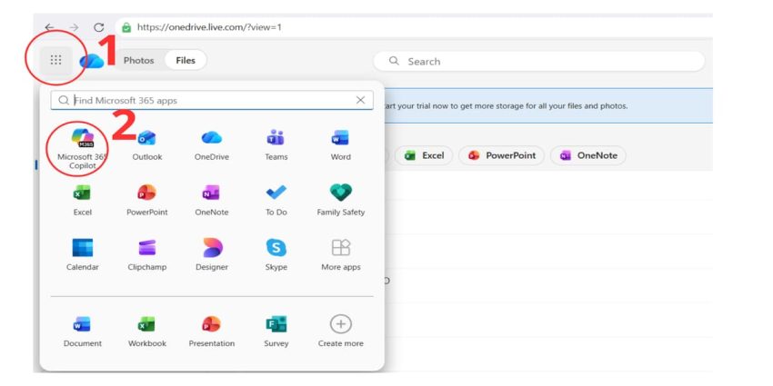 Sử dụng Copilot trong OneDrive