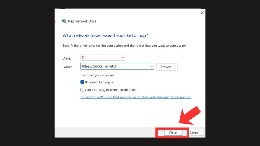 Cách biến OneDrive thành ổ cứng bằng Map Network Drive