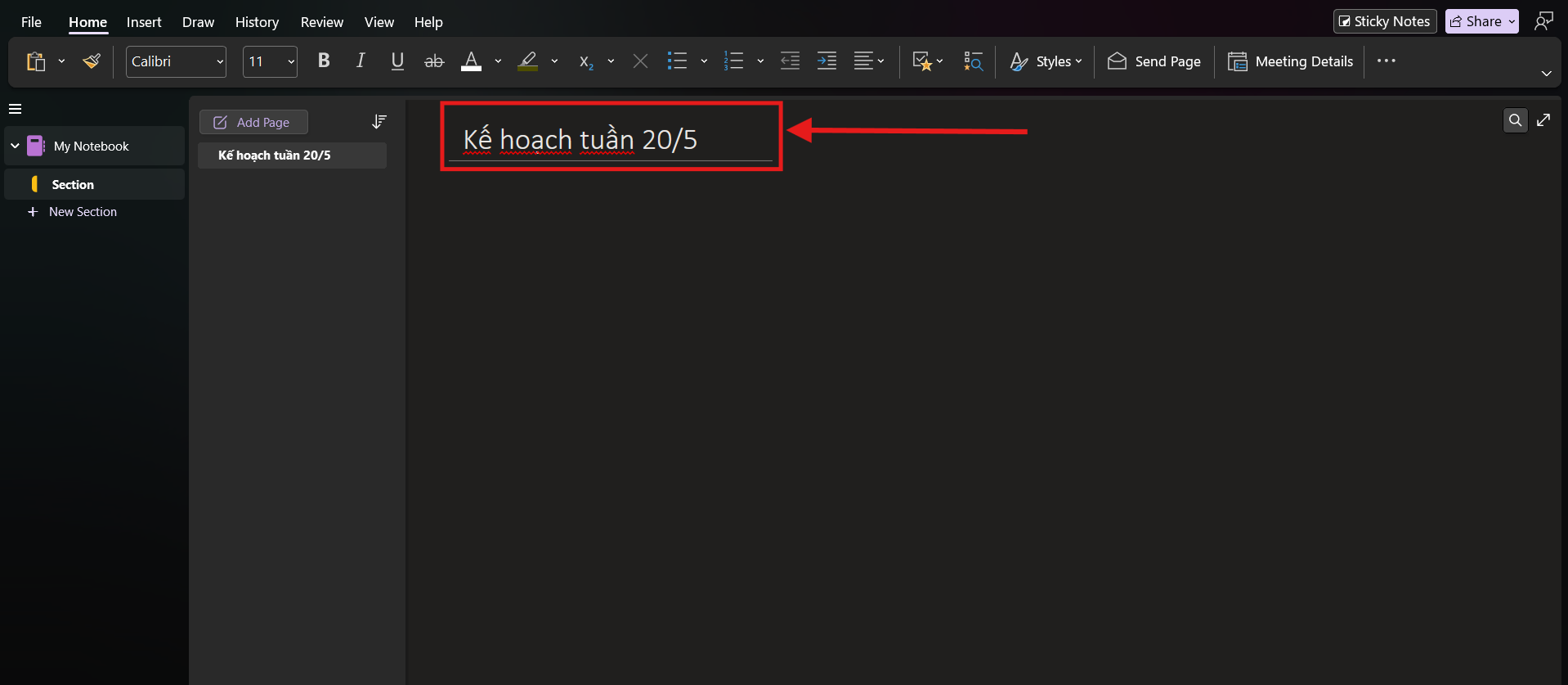 Bước 1 hướng dẫn mở Onenote