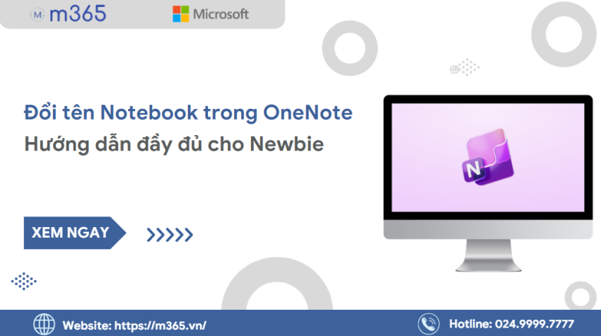 Cách đổi tên Notebook trong Onenote