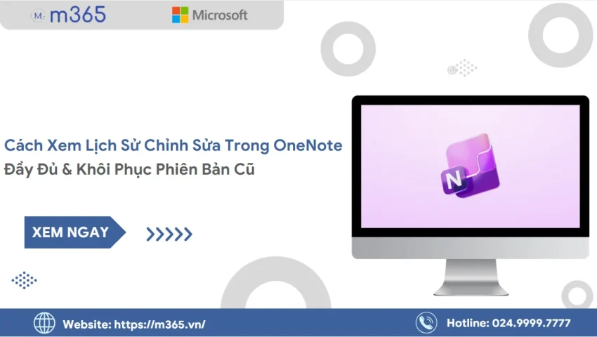 Cách xem lịch sử chỉnh sửa trong Onenote