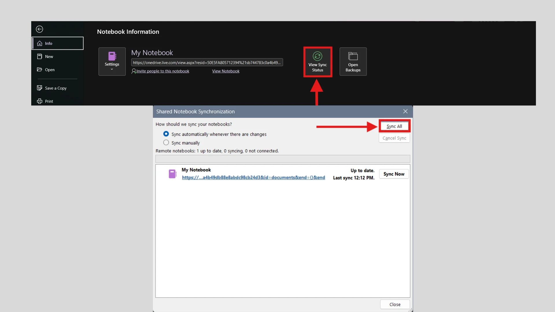 Hướng dẫn đồng bộ Onenote trên máy tính