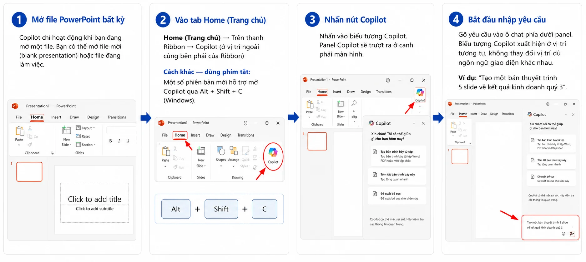 Hướng dẫn mở Copilot