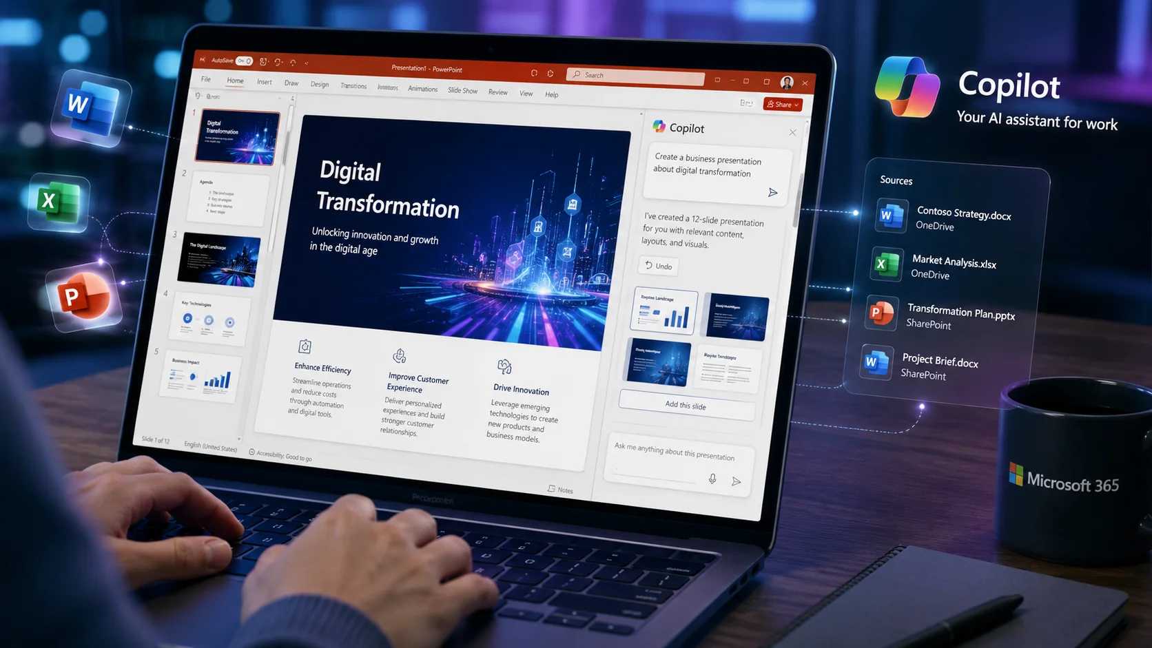 Minh họa giao diện PowerPoint