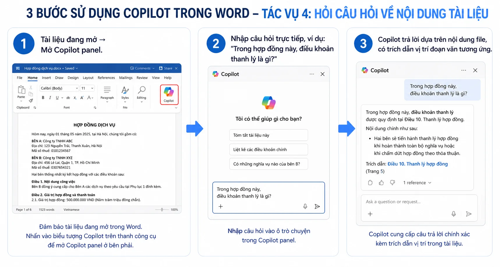 Tác vụ 4 của Copilot trong Word